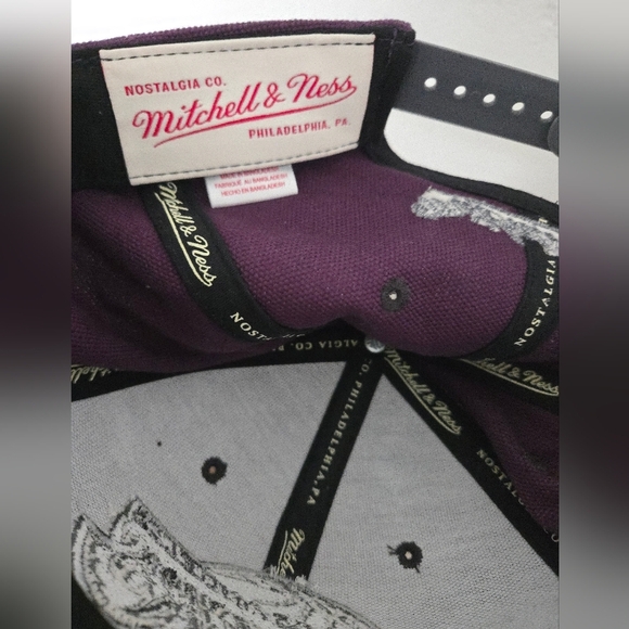 Los Angeles Lakers Mitchell & Ness NBA hat snapback cap Purple Mens One Size Fit - Picture 8 of 9